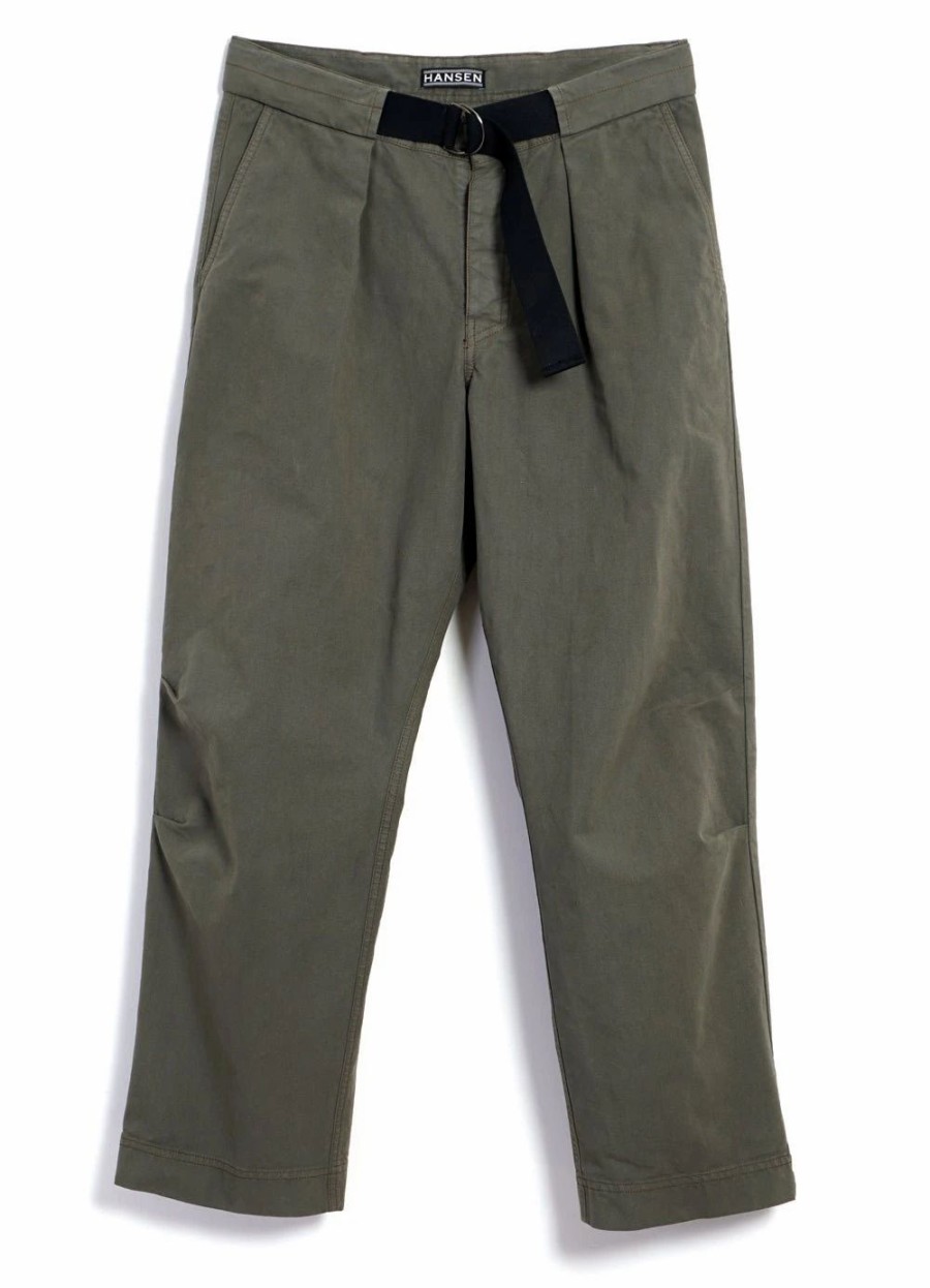 Bottoms * | Hansen Garments Karlo | Wide Cut Utility Trousers | Green