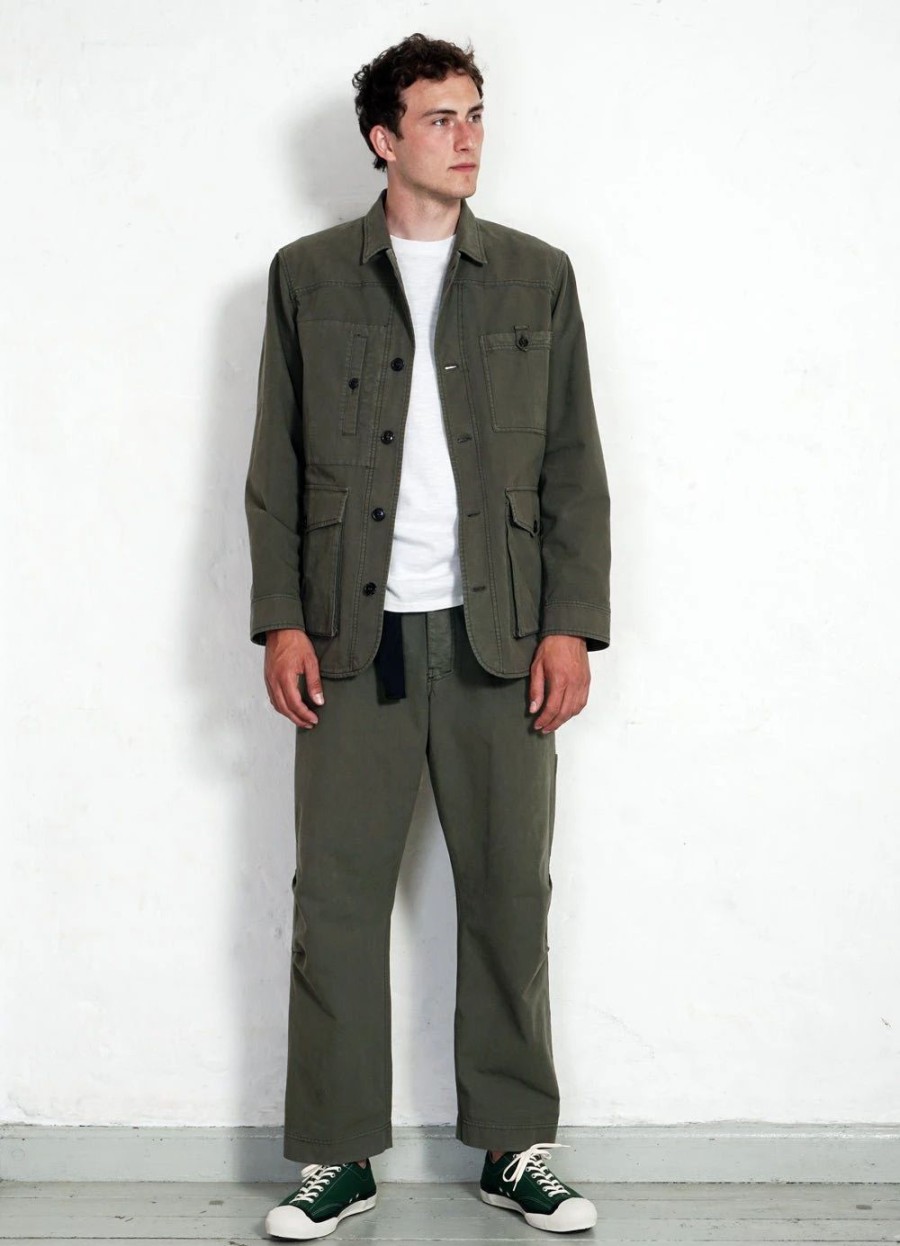 Bottoms * | Hansen Garments Karlo | Wide Cut Utility Trousers | Green