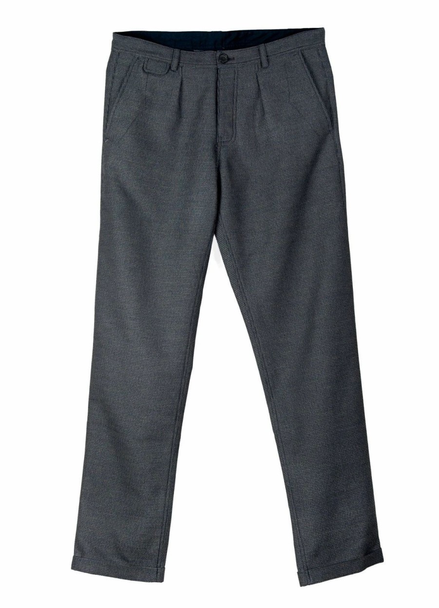 Bottoms * | Hansen Garments Frank | Regular Fit Trousers | Indigo Grey