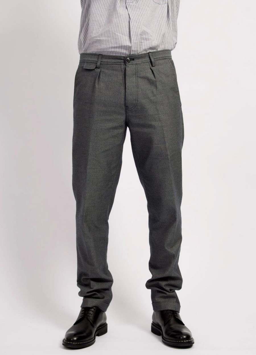 Bottoms * | Hansen Garments Frank | Regular Fit Trousers | Indigo Grey