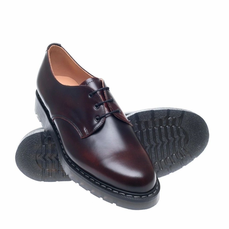 Footwear * | Solovair Gibson | 3 Eye | Rub Off Burgundy