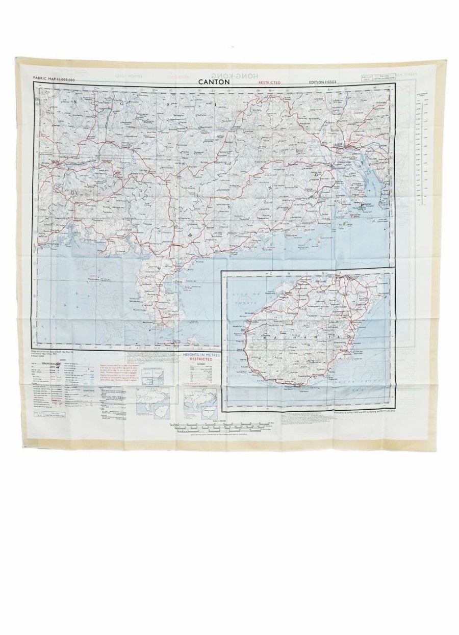 Accessories * | Bonhomme Escape Scarf | Hong Kong / Canton | Map