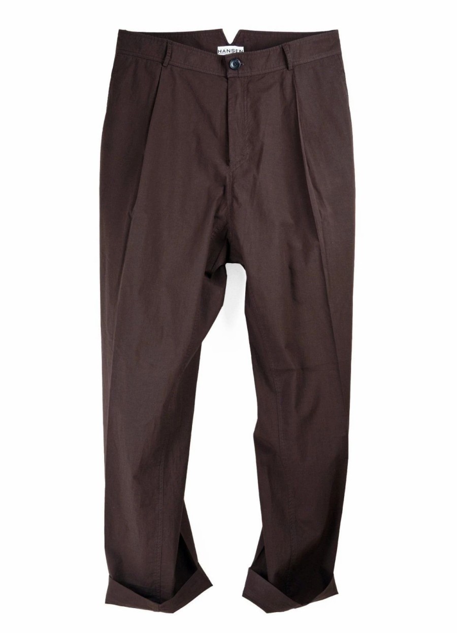 Bottoms * | Hansen Garments Eigil | Wide Fit Trousers | Dark Rust