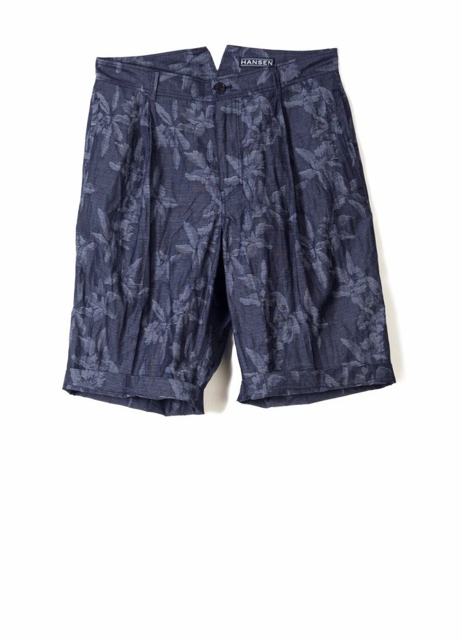 Bottoms * | Hansen Garments Gilbert | Wide Cut Shorts | Botanic Indigo