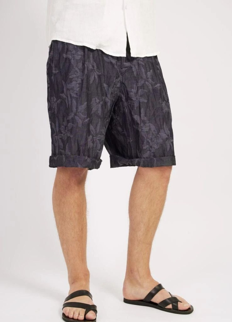 Bottoms * | Hansen Garments Gilbert | Wide Cut Shorts | Botanic Indigo