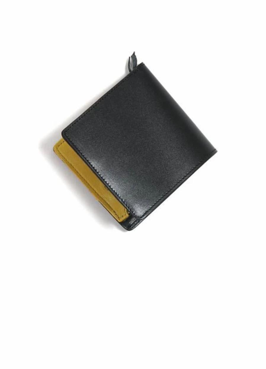 Accessories * | Kapital Rain Smile | Leather Wallet | Black