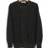 Tops * | Inis Meain Plated Beach Sweater | Pima Cotton Knitwear | Brown/Navy