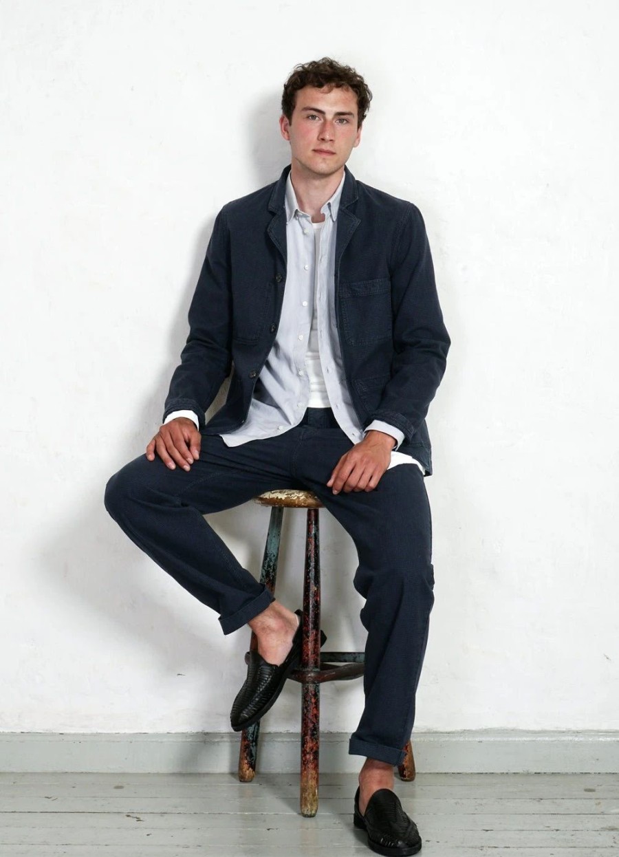 Tops * | Hansen Garments Nicolai | Informal 4-Button Blazer | Black Navy