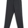 Bottoms * | Hansen Garments Kian | Cinch Back Wide Trousers | Grey Pin