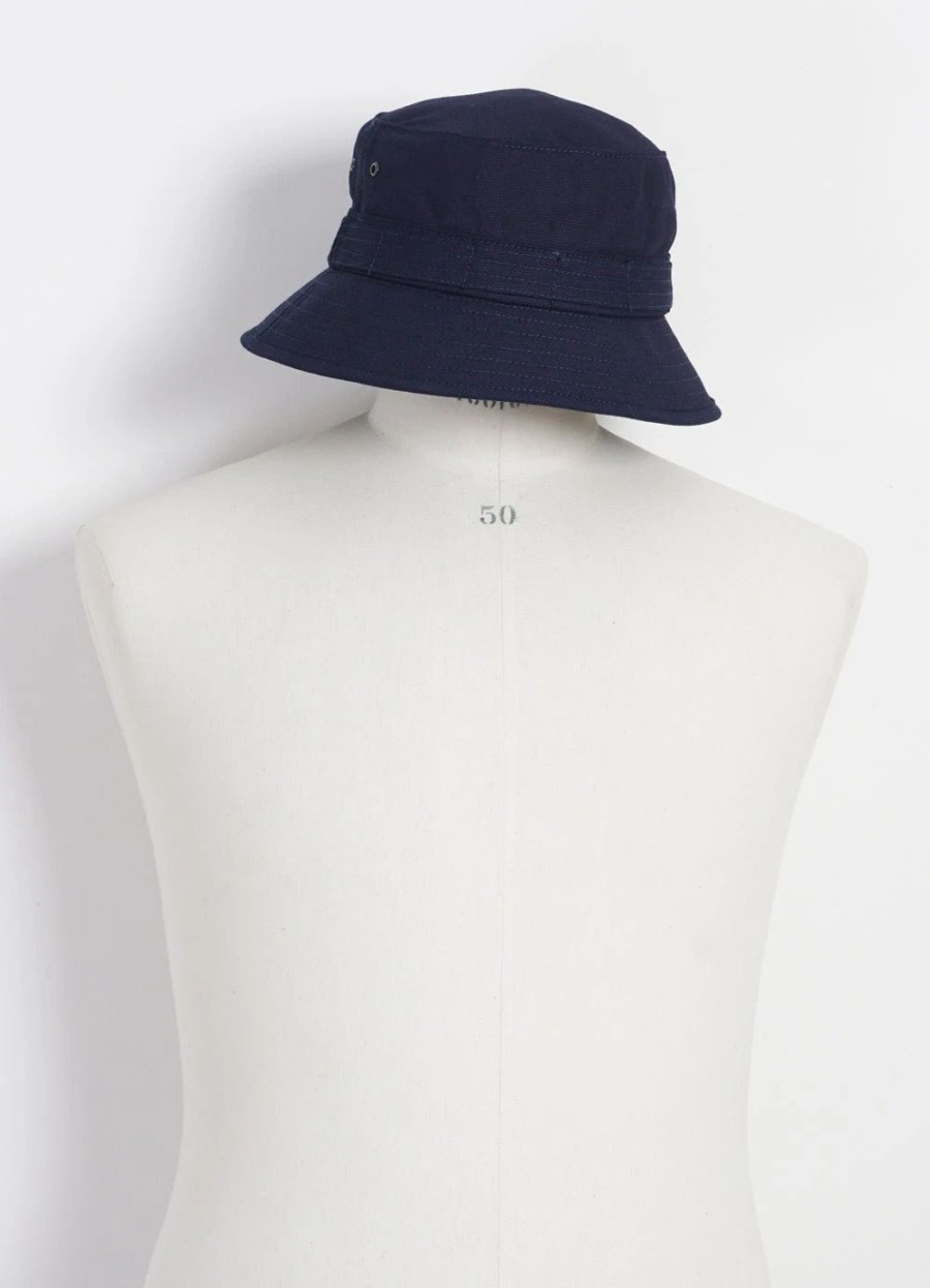 Accessories * | Hansen Garments Edvard | Bucket Hat | Waffle Indigo