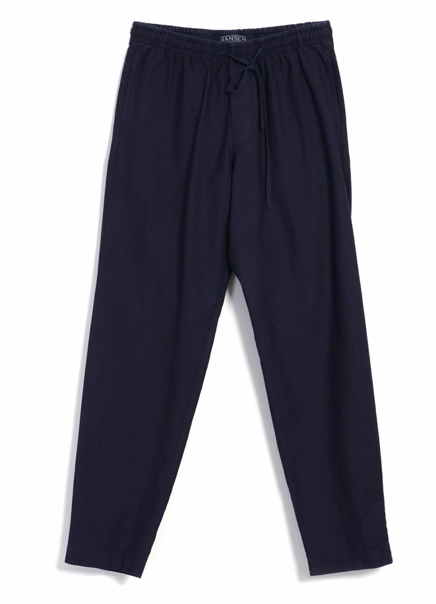 Bottoms * | Hansen Garments Jim | Casual Drawstring Trousers | Blue