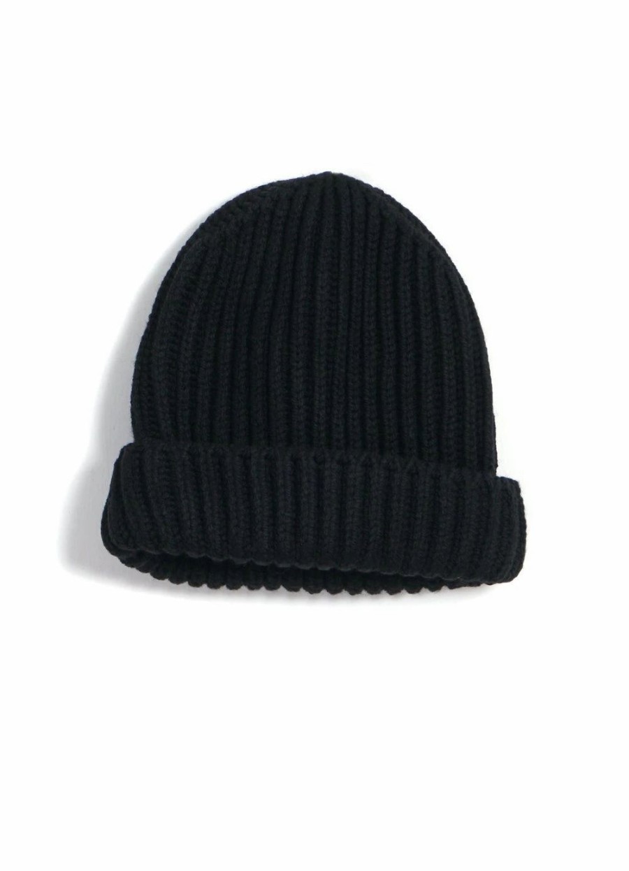 Accessories * | G.R.P Beanie | Merino Wool | Black