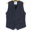 Tops * | Hansen Garments Daniel | Classic Waistcoat | Brushed Blue