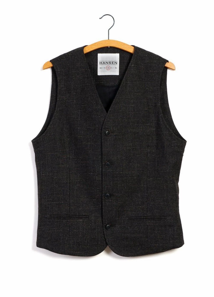 Tops * | Hansen Garments Daniel | Classic Waistcoat | Macchiato