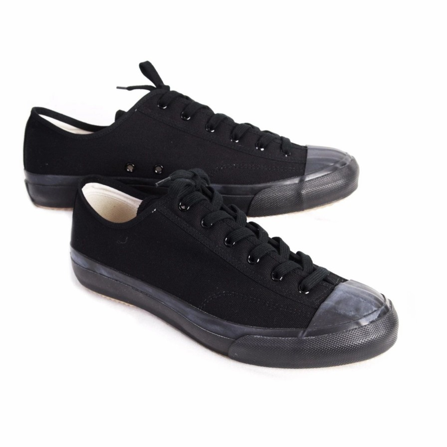 Footwear * | Moonstar Gym Classic | Canvas Vulcanised Sole Sneaker | Black Mono