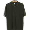 Tops * | G.R.P Polo | Short Sleeve 2-Button Polo | Dark Green Black