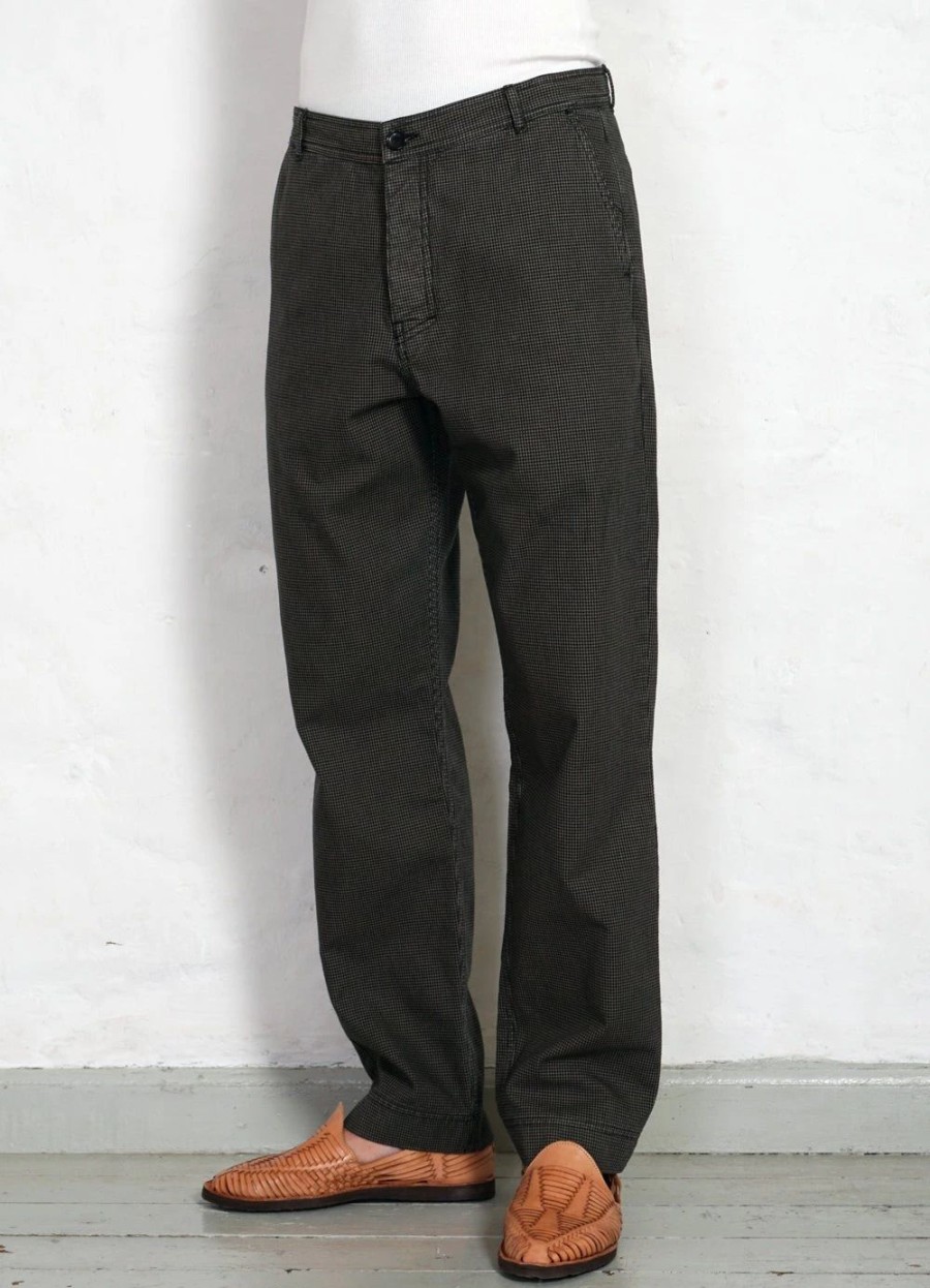 Bottoms * | Hansen Garments Ken | Wide Cut Work Trousers | Black Sand