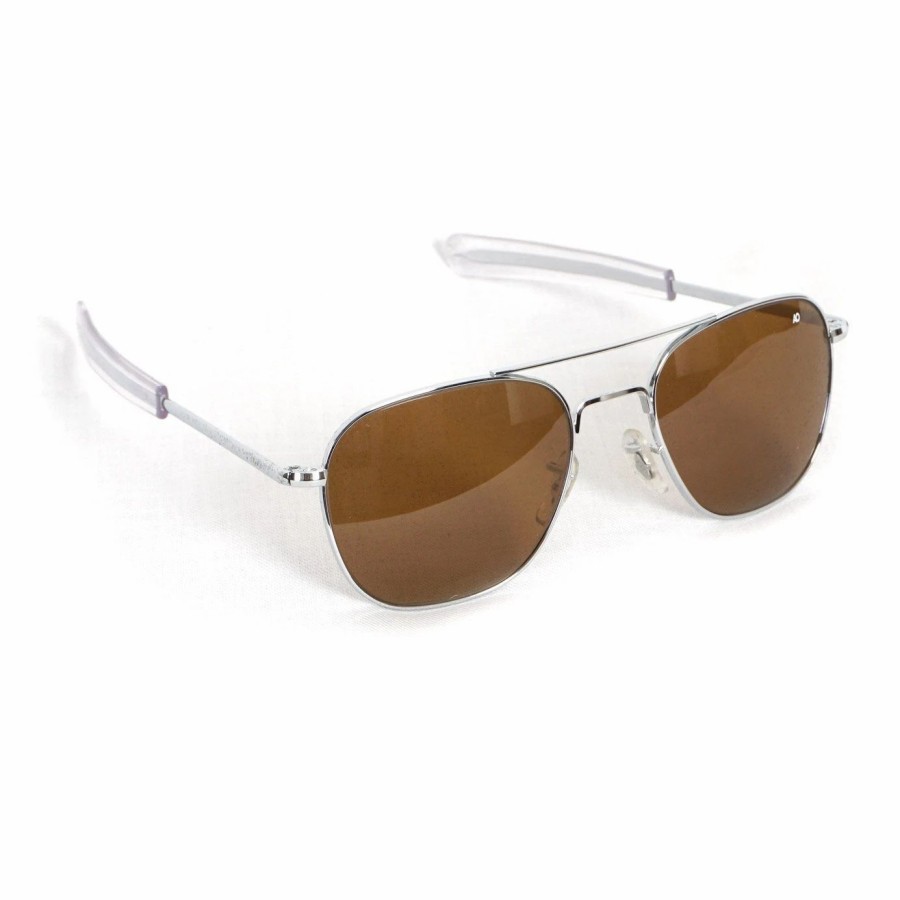 Accessories * | Ao Eyewear | Original Pilot Sunglasses I Silver Brown