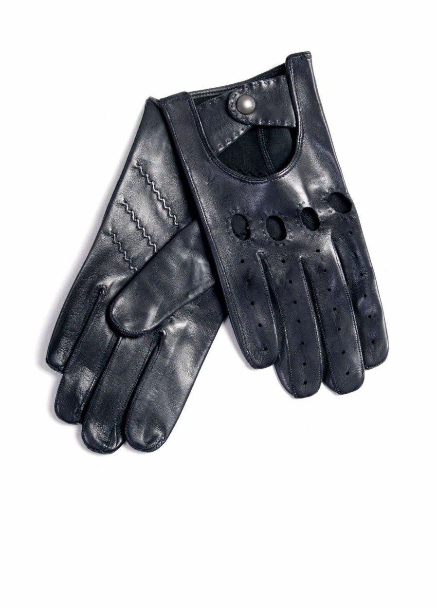 Accessories * | Maison Fabre Leon | Driving Glove | Dark Grey