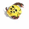 Accessories * | Kapital Rain Skull | 3D Embroidered Pin Badge | Yellow