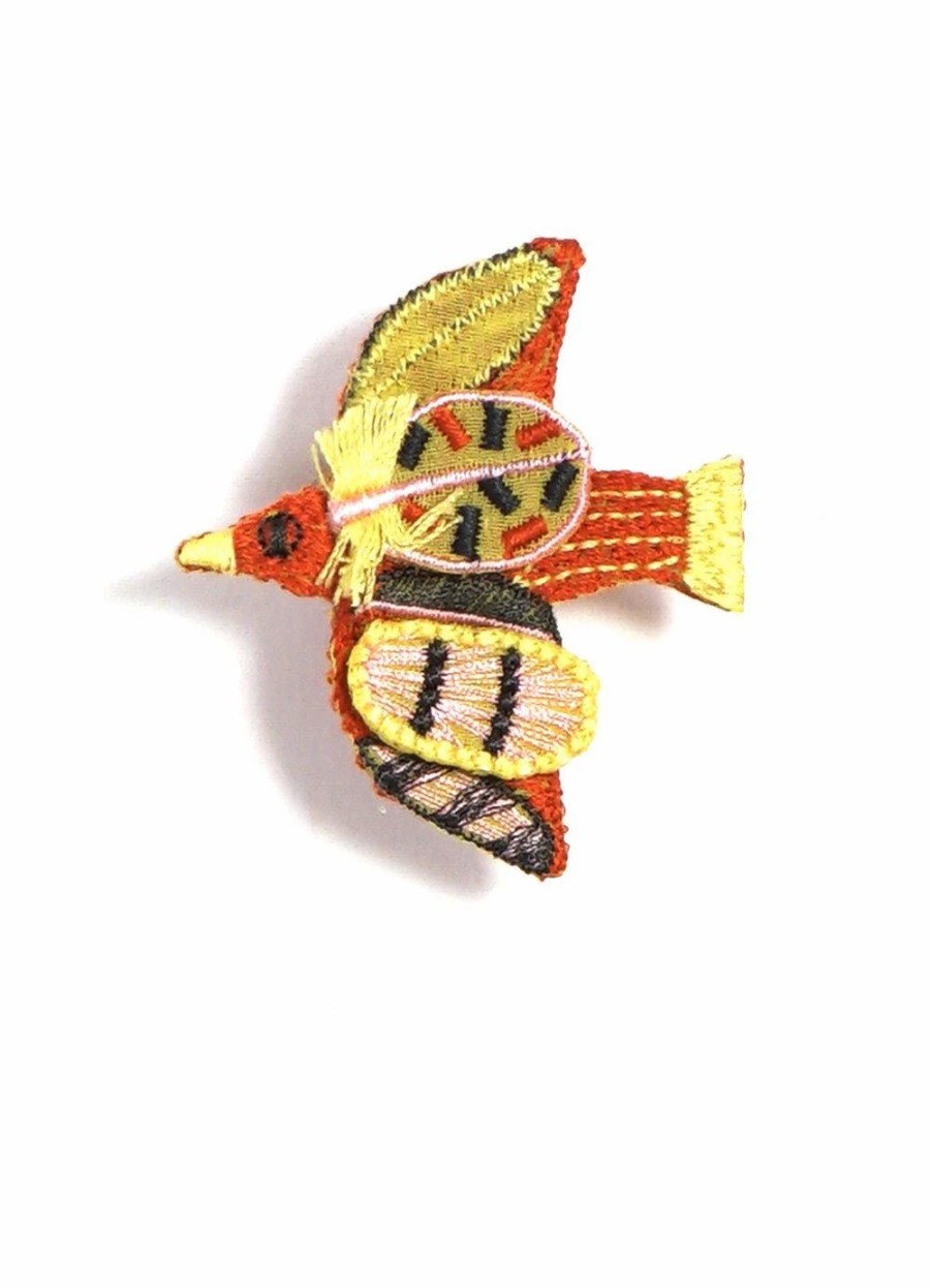 Accessories * | Kapital Dove | 3D Embroidered Pin Badge | Orange