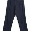 Bottoms * | Hansen Garments Sune | Pleated Wide Cut Trousers | Navy Melange