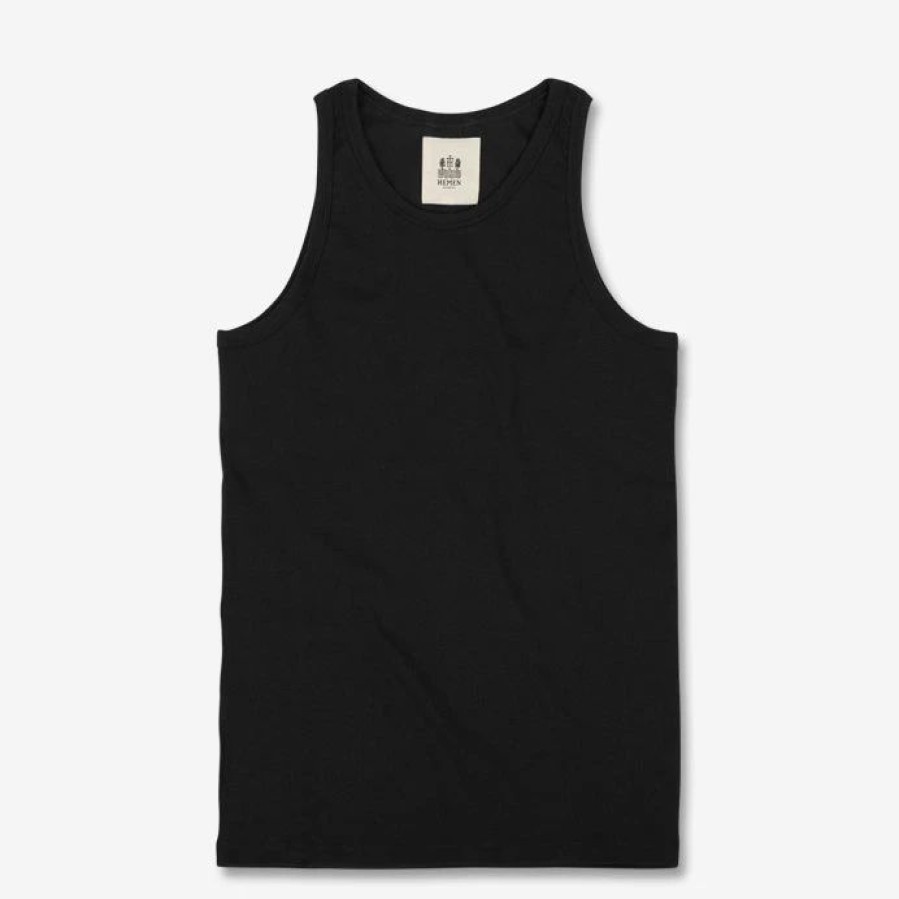 Tops * | Hemen Biarritz Gari | Organic Tank Top | Black