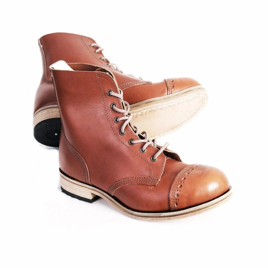 Footwear * | William Lennon Derby Boot | Traditional Work Boot | Cognac