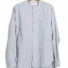 Tops * | Hansen Garments Ante | Collarless Shirt | Silver