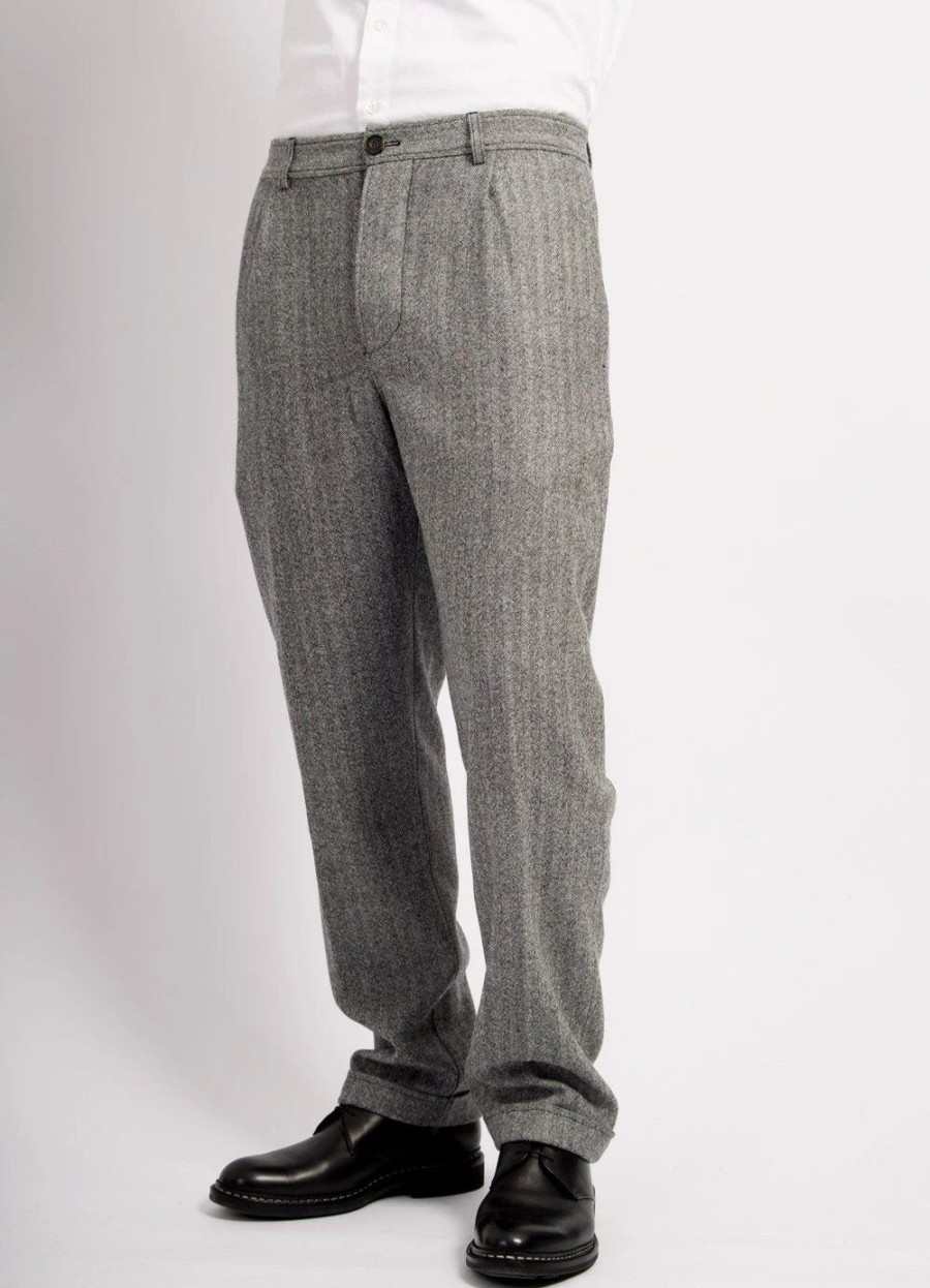 Bottoms * | Hansen Garments Mads | Loose Fit Trousers | Grey Melange