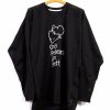 Tops * | Mountain Research Slogan Jersey | Long Sleeve Mesh Crew T | Black