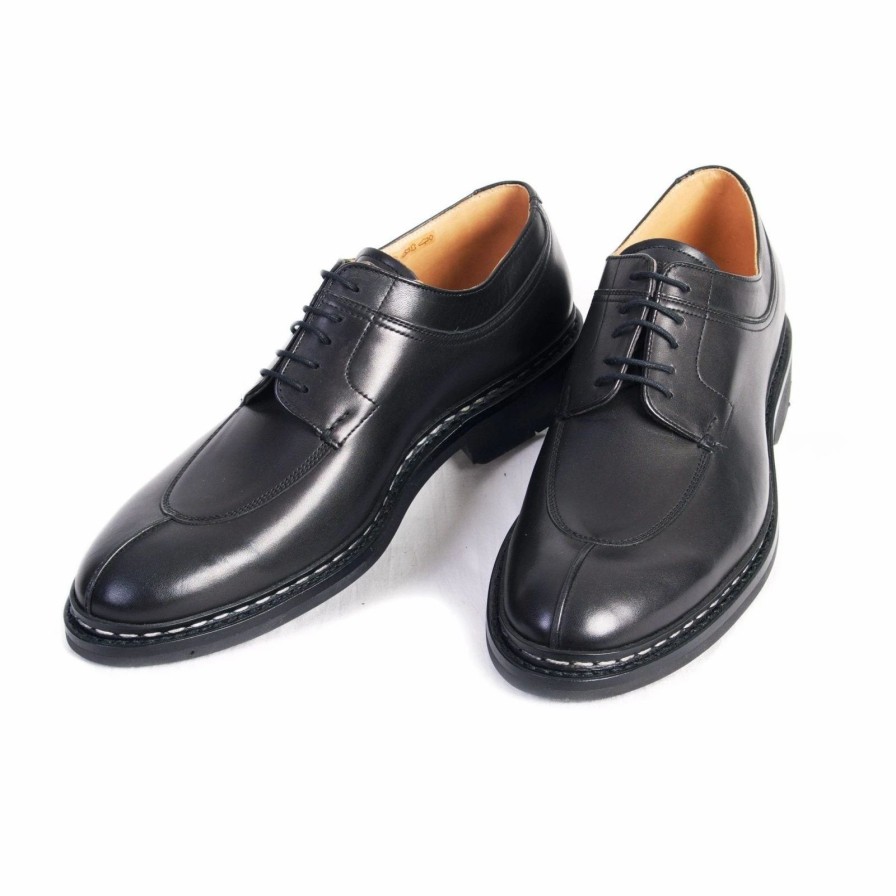 Footwear * | Heschung Catalpa | Leather Derby Shoe | Black