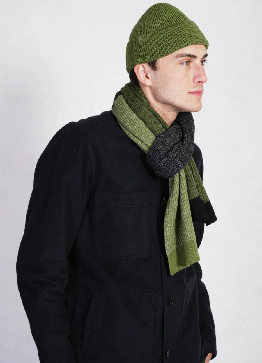 Accessories * | Hansen Garments Tore | Knitted Rib Beanie | Green