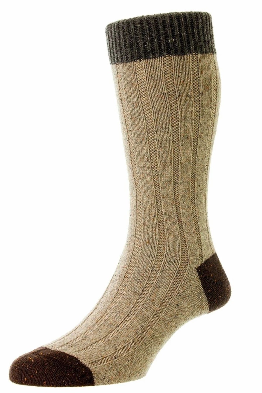 Accessories * | Pantherella Thornham | Heavy Gauge Wool | Natural Fleck