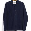 Tops * | Hansen Garments Sam | Casual Over Shirt | Waffle Indigo