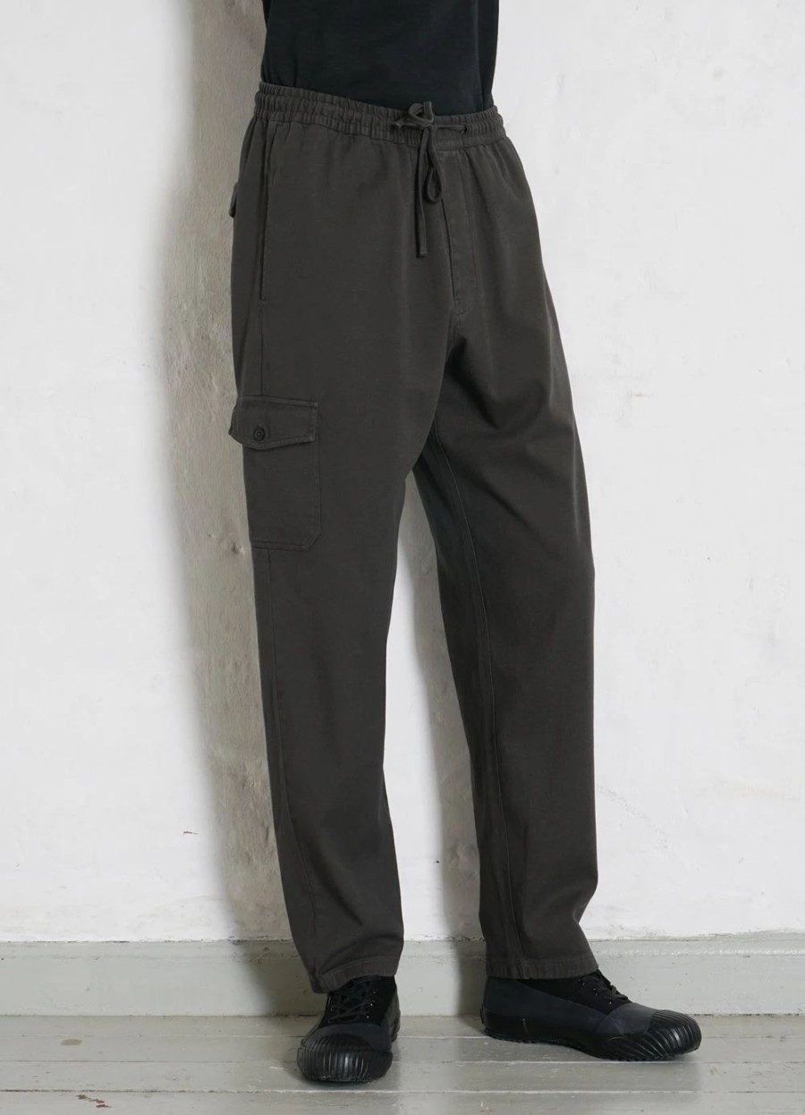 Bottoms * | Hansen Garments Jimmy | Casual Cargo Drawstring Pants | Dark Forest