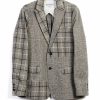 Tops * | Hansen Garments Christoffer | Two Button Blazer | Mixed Check