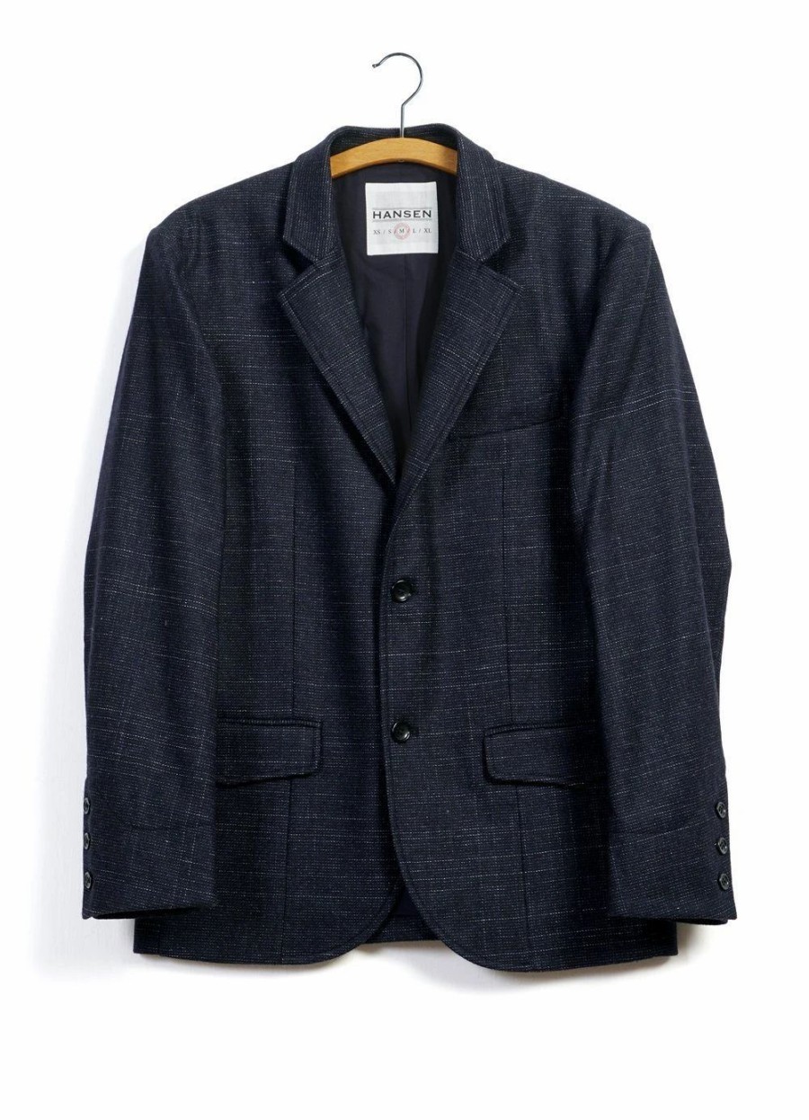 Tops * | Hansen Garments Frederik | Informal 2-Button Blazer | Midnight