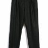 Bottoms * | Hansen Garments Sune | Pleated Wide Cut Trousers | Black Marble