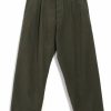 Bottoms * | Hansen Garments Bobby | Super Wide Pleated Trousers | Dark Green