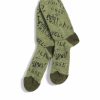 Accessories * | Kapital Army | 96 Yarns Graffiti Hole-Punched Socks | Khaki