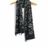 Accessories * | Kapital Peace | Compressed Wool Scarf | Black