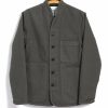 Tops * | Hansen Garments Erling | Refined Work Jacket | Green Grey