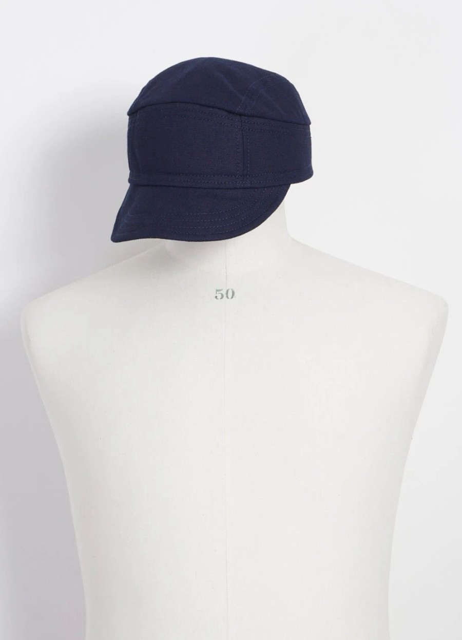 Accessories * | Hansen Garments Eskild | Mechanics Cap | Waffle Indigo