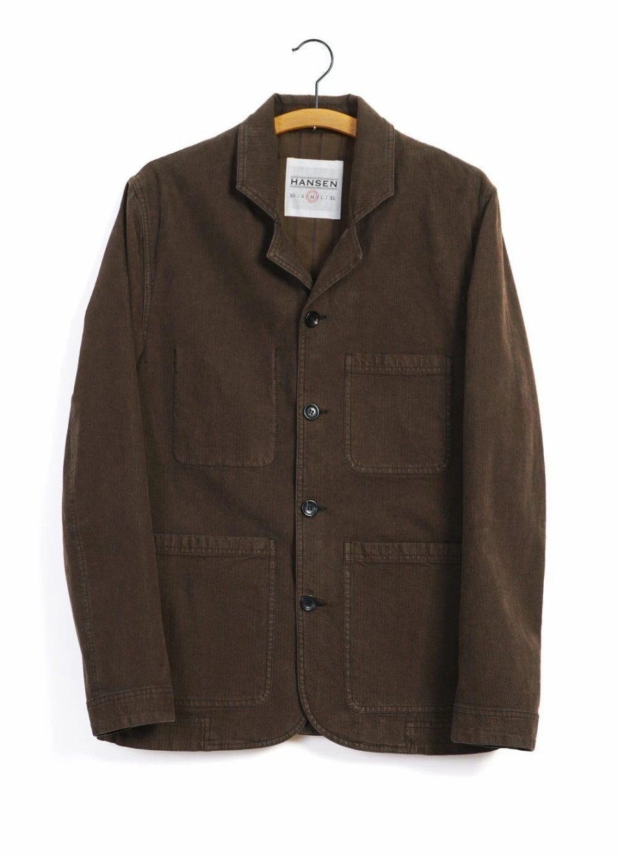 Tops * | Hansen Garments Nicolai | Informal 4-Button Blazer | Nut