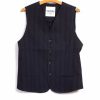 Tops * | Hansen Garments Daniel | 4-Button Waistcoat | Black Stripe