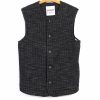 Tops * | Hansen Garments Ben | Crew Neck Waistcoat | Black Hemp