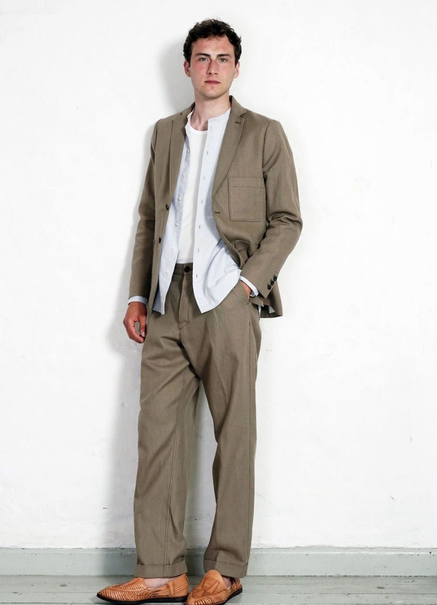 Bottoms * | Hansen Garments Sune | Pleated Wide Cut Trousers | Bay Leaf