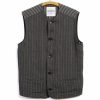 Tops * | Hansen Garments Ben | Crewneck Waistcoat | Taupe Stripes