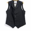 Tops * | Hansen Garments William | High Lapel Waistcoat | Black Pin